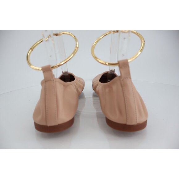 Jeffrey Campbell Tippy Ballet Flat Beige Gold Leather Pointed Toe Metal Ring 11 - Picture 7 of 13